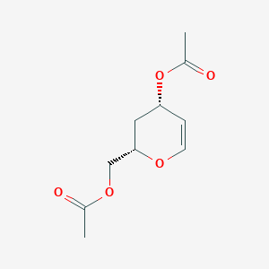 ((2S,4S)-4-Acetoxy-3,4-dihydro-2H-pyran-2-yl)methyl acetate chemical structure (CAS 13036-11-8)