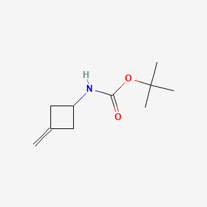 tert-Butyl (3-methylenecyclobutyl)carbamate chemical structure (CAS 130369-04-9)