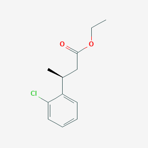 (S)-Ethyl 3-(2-chlorophenyl)butanoate chemical structure (CAS 130378-42-6)