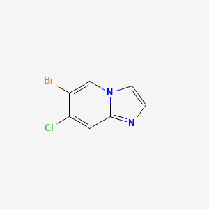 6-Bromo-7-chloroimidazo[1,2-a]pyridine chemical structure (CAS 1303890-45-0)