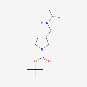 tert-Butyl 3-((isopropylamino)methyl)pyrrolidine-1-carboxylate chemical structure (CAS 1303967-33-0)