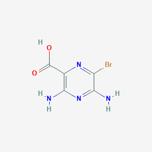 3,5-Diamino-6-bromo-pyrazine-2-carboxylic acid chemical structure (CAS 1303968-25-3)