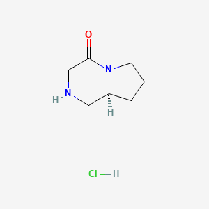 (S)-Hexahydropyrrolo[1,2-a]pyrazin-4(1H)-one hydrochloride chemical structure (CAS 1303975-09-8)