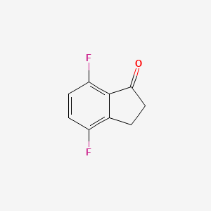 4,7-Difluoroindan-1-one chemical structure (CAS 130408-16-1)