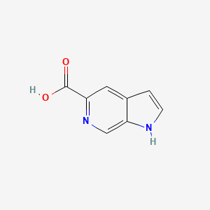1H-Pyrrolo[2,3-c]pyridine-5-carboxylic acid chemical structure (CAS 130473-27-7)