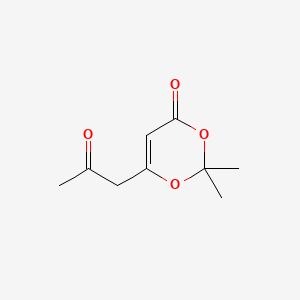 2,2-Dimethyl-6-(2-oxopropyl)-4H-1,3-dioxin-4-one chemical structure (CAS 130473-38-0)