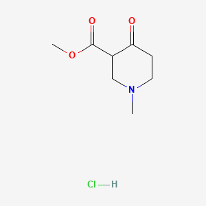 Methyl 1-methyl-4-oxopiperidine-3-carboxylate hydrochloride chemical structure (CAS 13049-77-9)