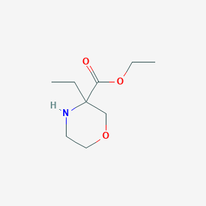 Ethyl 3-Ethylmorpholine-3-carboxylate chemical structure (CAS 1305287-88-0)
