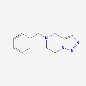 5-Benzyl-4,5,6,7-tetrahydro-[1,2,3]triazolo[1,5-a]pyrazine chemical structure (CAS 1305336-09-7)