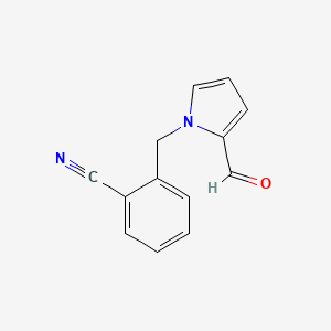 2-((2-Formyl-1H-pyrrol-1-yl)methyl)benzonitrile chemical structure (CAS 130569-96-9)