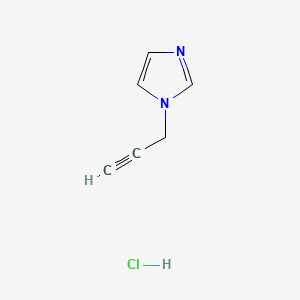 1-(Prop-2-yn-1-yl)-1H-imidazole hydrochloride chemical structure (CAS 1305710-83-1)