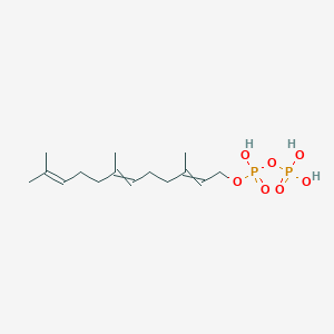 3,7,11-Trimethyldodeca-2,6,10-trien-1-yl trihydrogen diphosphate chemical structure (CAS 13058-04-3)