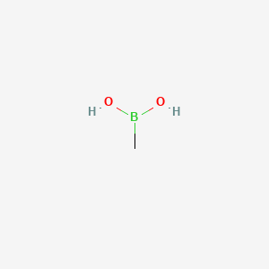 Methylboronic acid chemical structure (CAS 13061-96-6)