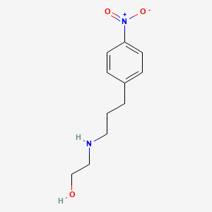 2-((3-(4-Nitrophenyl)propyl)amino)ethanol chemical structure (CAS 130634-09-2)