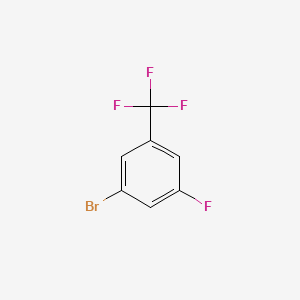 1-Bromo-3-fluoro-5-(trifluoromethyl)benzene chemical structure (CAS 130723-13-6)