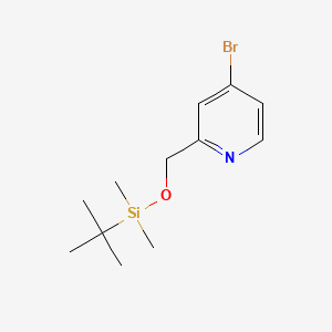 4-Bromo-2-(((tert-butyldimethylsilyl)oxy)methyl)pyridine chemical structure (CAS 1307231-10-2)