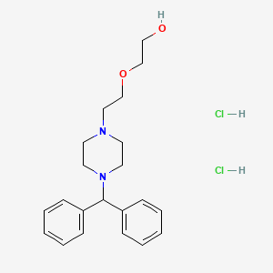 2-(2-(4-Benzhydrylpiperazin-1-yl)ethoxy)ethanol dihydrochloride chemical structure (CAS 13073-96-6)