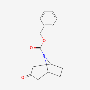 Benzyl 3-oxo-8-azabicyclo[3.2.1]octane-8-carboxylate chemical structure (CAS 130753-13-8)