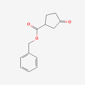 Benzyl 3-oxocyclopentanecarboxylate chemical structure (CAS 130761-99-8)