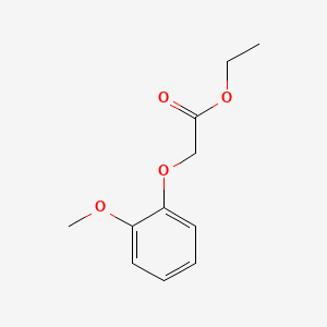 Ethyl 2-(2-methoxyphenoxy)acetate chemical structure (CAS 13078-21-2)