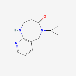5-Cyclopropyl-2,3,5,6-tetrahydropyrido[2,3-b][1,5]diazocin-4(1H)-one chemical structure (CAS 1307893-55-5)
