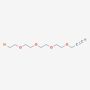 1-Bromo-3,6,9,12-tetraoxapentadec-14-yne chemical structure (CAS 1308299-09-3)