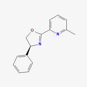 (S)-2-(6-Methylpyridin-2-yl)-4-phenyl-4,5-dihydrooxazole chemical structure (CAS 1308311-03-6)