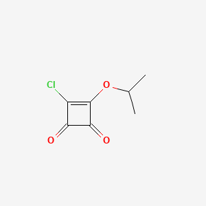 3-Chloro-4-isopropoxycyclobut-3-ene-1,2-dione chemical structure (CAS 130837-47-7)