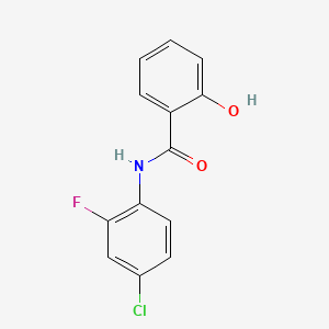 N-(4-Chloro-2-fluorophenyl)-2-hydroxybenzamide chemical structure (CAS 1308631-40-4)