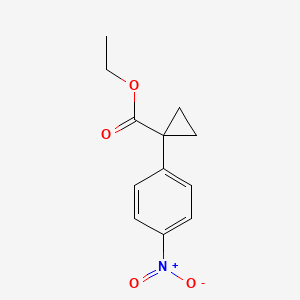 Ethyl 1-(4-nitrophenyl)cyclopropanecarboxylate chemical structure (CAS 1308814-98-3)