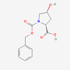 (2R,4R)-1-((Benzyloxy)carbonyl)-4-hydroxypyrrolidine-2-carboxylic acid chemical structure (CAS 130930-25-5)