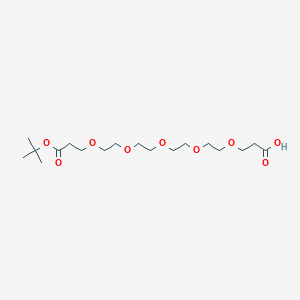 2,2-Dimethyl-4-oxo-3,7,10,13,16,19-hexaoxadocosan-22-oic acid chemical structure (CAS 1309460-29-4)