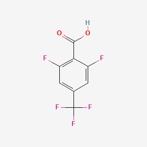 2,6-Difluoro-4-(trifluoromethyl)benzoic acid chemical structure (CAS 1309597-24-7)