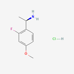 (R)-1-(2-Fluoro-4-methoxyphenyl)ethanamine hydrochloride chemical structure (CAS 1309598-55-7)