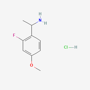 1-(2-Fluoro-4-methoxyphenyl)ethanamine hydrochloride chemical structure (CAS 1309602-79-6)