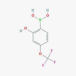 (2-hydroxy-4-(trifluoromethoxy)phenyl)boronic acid chemical structure (CAS 1309768-22-6)