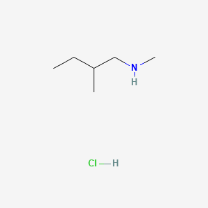 Methyl(2-methylbutyl)amine hydrochloride chemical structure (CAS 130985-79-4)