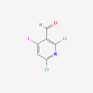 2,6-Dichloro-4-iodonicotinaldehyde chemical structure (CAS 1309866-36-1)