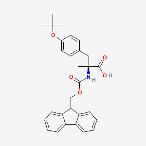 (S)-2-((((9H-Fluoren-9-yl)methoxy)carbonyl)amino)-3-(4-(tert-butoxy)phenyl)-2-methylpropanoic acid chemical structure (CAS 1309873-74-2)
