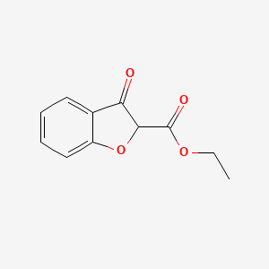 Ethyl 3-oxo-2,3-dihydrobenzofuran-2-carboxylate chemical structure (CAS 13099-95-1)