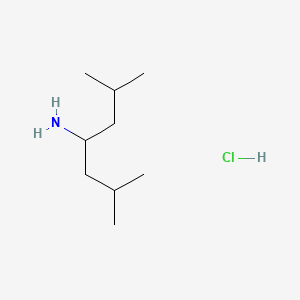 2,6-Dimethylheptan-4-amine hydrochloride chemical structure (CAS 130996-65-5)
