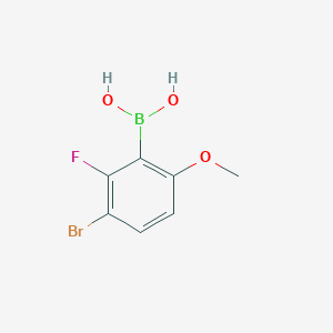 (3-Bromo-2-fluoro-6-methoxyphenyl)boronic acid chemical structure (CAS 1309980-91-3)