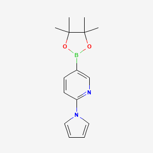 2-(1H-Pyrrol-1-yl)-5-(4,4,5,5-tetramethyl-1,3,2-dioxaborolan-2-yl)pyridine chemical structure (CAS 1309981-28-9)