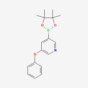 3-Phenoxy-5-(4,4,5,5-tetramethyl-1,3,2-dioxaborolan-2-yl)pyridine chemical structure (CAS 1309981-45-0)