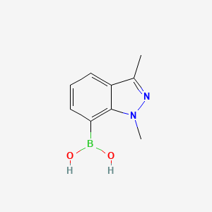 (1,3-Dimethyl-1H-indazol-7-yl)boronic acid chemical structure (CAS 1309982-19-1)