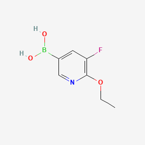(6-Ethoxy-5-fluoropyridin-3-yl)boronic acid chemical structure (CAS 1309982-57-7)