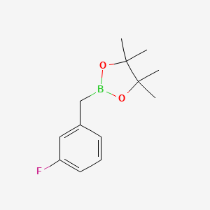 2-(3-Fluorobenzyl)-4,4,5,5-tetramethyl-1,3,2-dioxaborolane chemical structure (CAS 1310048-95-3)