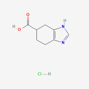 4,5,6,7-Tetrahydro-1H-benzo[d]imidazole-5-carboxylic acid hydrochloride chemical structure (CAS 131020-57-0)