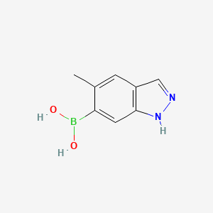 (5-Methyl-1H-indazol-6-yl)boronic acid chemical structure (CAS 1310383-42-6)