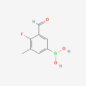 (4-Fluoro-3-formyl-5-methylphenyl)boronic acid chemical structure (CAS 1310384-23-6)